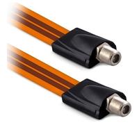 Câble antenne satellite - kwmobile - Plat - 26,5 cm - Connecteur coaxial - Rallonge SAT