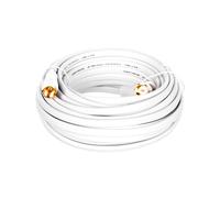 Câble antenne satellite plat F 10m blanc 67298