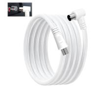 Câble Antenne TV 1M, Câble Coaxial Haute Performance Mâle-Mâle avec Connecteur 90°, Double Blindage pour Signal 4K/HD, Compatible Téléviseurs, Décodeurs, Satellite, TNT, Sky Box et Récepteurs TV