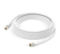 Câble Antenne TV Mâle Femelle Coxial 9.5mm PVC 5m LinQ Blanc