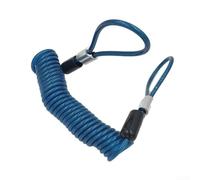 Câble antivol à ressort rétractable pour vélo, scooter, camping-car, canne à pêche, planche de surf, poussette, outil de sécurité anti-perte avec cadenas (1,5 m, bleu)