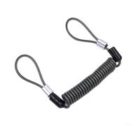 Câble antivol à ressort rétractable pour vélo, scooter, camping-car, canne à pêche, planche de surf, poussette, outil de sécurité anti-perte avec cadenas (1,5 m, noir)
