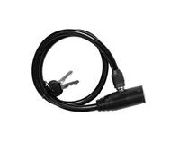Câble Antivol à Tête Ronde Compacte avec Serrure à Clé pour Vélo et Trottinette Noir