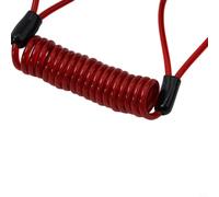 Câble Antivol Acier 3.5mm pour Serrure Disque pour moto Câble | Longueur 120cm, diamètre 3.5mm, idéal pour attacher pour casque au guidon , usage quotidien(Red)