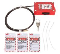Câble Antivol Ajustable Antirouille Rouge, Cadenas de Sécurité Robuste pour Maintenance Industrielle - Matériaux Premium, Conception Modulable, Idéal Secteurs Chimique et