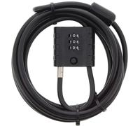 Câble Antivol Avec Cadenas Code, Câble Antivol Pour Vélo, Moto, E-Scooter, Meubles De Jardin, 725 300 Snap+Lock, Noir, 3 M