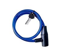 Câble Antivol Cylindrique à Clé pour Vélo et Trottinette Bleu