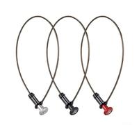 Câble antivol de vélo, design caché du guidon, tête en alliage d'aluminium, fil d'acier de 59 cm, sécurité légère 53 g pour vélos de route et VTT (B)