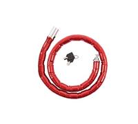 Câble Antivol Double Articulation à Clé pour Vélo / Moto Sécurité Rouge