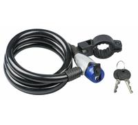 Câble antivol en spirale à clés 1550 longueur 150 mm BURG 18060