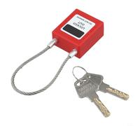 Câble antivol flexible avec anse longue pour la protection des bagages - Cadenas à clé pour sac à dos, mallette, boîte à outils, armoire 135 mm