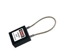 Câble Antivol Industriel avec étiquette D'avertissement et 2 Clés, (BLACK)