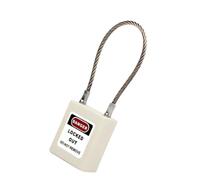 Câble Antivol Industriel avec étiquette D'avertissement et 2 Clés, (WHITE)