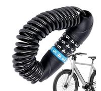 Câble antivol pour casque - Cadenas portable rétractable à 4 chiffres - Pour casque de moto, moto, sac à dos, bagages, vélo, scooter, poussette, déplacements et trajets