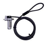 Câble Antivol pour Ordinateur Portable, Câble de Sécurité pour Ordinateur, Combinaison à 4 chiffres, Câble en Acier Inoxydable de 200cm de diamètre 4,5mm pour Encoches Standard, Nano-encoches ou Wedge