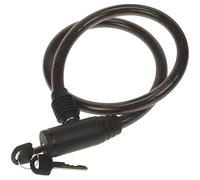 Câble antivol pour vélo - PEREL - Diamètre 10mm - Longueur 650mm - Acier avec revêtement en plastique