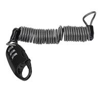 Câble antivol universel pour casque de vélo, portable, antivol par mot de passe, pour casque de moto, fil d'acier en alliage de zinc, PVC 55 x 25 mm, 90 cm (Noir)
