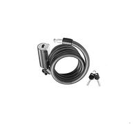 Câble antivol vélo trottinette électrique acier spirale 120cm 12mm 2 clés support sac protection anti-vol noir