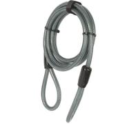 Câble Antivol - YALE - YC1/10/220/1 - Longueur 2,2m en Spirale à 2 Boucles en acier tressé pour Vélo et VTT - Noir et Gris