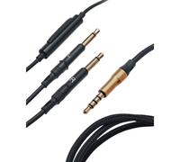 Câble asymétrique Meze audio 99 Classics mono avec microphone et télécommande 1,2 m Noir et Or