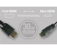 Atomos ATOMCAB008 câble HDMI 0,45 m HDMI Type A (Standard) HDMI Type C (Mini) Noir