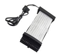 Câble ATX 24 Broches RGB Blanc ABS pour Alimentation PC 24pin | Synchronisation Argb 5v 3 Broches, Gaine Tressée, Gestion Soignée, pour Boîtier et Montage DIY