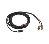 Câble Audio 2 Mâles pour vers 2 Mâles 2M Hi-Fi Subwoofer Câble(2M) | 2 mâles pour vers 2 mâles, 2 mètres, fil pour cuivre étamé 26AWG, son pur interférence, idéal subwoofer
