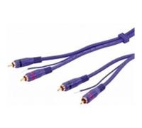 CABLE AUDIO 2 RCA vers 2 RCA + remote plaqué Or VIOLET 5 m G