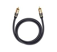 Câble audio 21538 [1x Cinch-RCA mâle - 1x Cinch-RCA mâle] 8.00 m noir contacts dorés