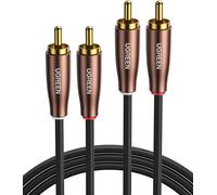 Câble Audio 2RCA Mâles vers 2RCA Mâles Câble Cinch Audio Stéréo RCA Numérique Câble Audio Compatible avec Ampli Télévision Barre de Son TV Box Chaîne HiFi Home Cinéma 5M