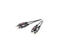 Câble audio 2x RCA 0,5 m SpeaKa Professional SP-7869760 [2x Cinch-RCA mâle - 2x Cinch-RCA mâle] 0.50 m noir
