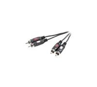 Câble audio 2x RCA 2,5 m SpeaKa Professional SP-7869768 [2x Cinch-RCA mâle - 2x Cinch-RCA mâle] 2.50 m noir