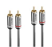 Câble de raccordement LINDY 35347 RCA audio [2x Cinch-RCA mâle - 2x Cinch-RCA mâle] 3 m anthracite