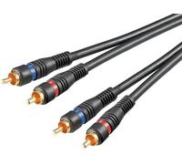 Cable Audio 2xrca Goobay Compatible 1,5m M/m (noir)