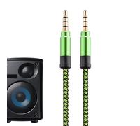 Câble audio 3,5 mm -câble d'enregistrement AUX nylon | Cordon Audio tressé en Nylon de 1.5m 3 M 3.5mm, adaptateur d'extension cordon auxiliaire Jack mâle à mâle pour haut-parleur Audio voiture casque