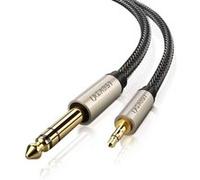 Câble Audio 3.5mm vers 6.35mm Stéréo Jack Nylon Tressé, 2m G