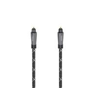 Hama Câble audio à fibres optiques 00205140 – connecteur ODT (Toslink) métal – 3,0 m – Noir/Gris
