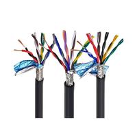 Câble audio à paires torsadées blindées RVSP RS485, calibre 26-18 AWG, 2 à 8 conducteurs, longueur 2 mètres, multicolore(26awg 0.15mm2 Gray,8 Cores 2Meters)