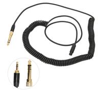 CâBle Audio à Ressort Noir, 2 PièCes, Ligne Auxiliaire D'enroulement De Remplacement Pour Akg Q701 K712 K702 K271s K240s K240mk K181 K141
