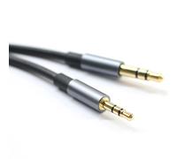 Câble audio ABLET plaqué or 100 cm 3,5 mm sur 2,5 mm mâle auxiliaire pour voiture compatible avec Bose, pour JBL, smartphone, tablette, lecteur MP3 Noir