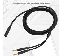 Câble audio adaptateur 2 en 1 pour casque d'écoute, compatible avec Kingston HyperX Cloud Stinger/Cloud Mix/Cloud Alpha