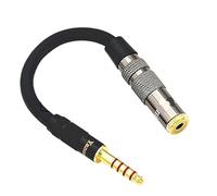 Câble Audio Adaptateur Casque équilibré 4,4 mm 4,4 à 3,5 mm 2,5 mm 6,35 mm XLR 4 Broches mâle vers Femelle coudé(4.4mm S-XLR Female)