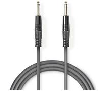 Nedis OnStage series - Câble audio - jack mono mâle pour jack mono mâle - 5 m - gris foncé