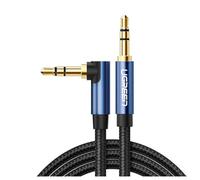Câble audio AUX coudé - UGREEN - AV112 - mini-jack 3,5 mm - 1 m - bleu
