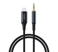 Câble audio AUX Lightning pour iPhone - Mini-jack 3,5 mm, 2 m - Noir