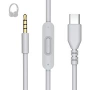 Câble audio auxiliaire de rechange USB-C vers jack 3,5 mm avec microphone en ligne et contrôle du volume, compatible avec Beats by Dr Dre Solo2/Solo3/Solo Pro, Studio2/Studio3/Studio Pro (gris)