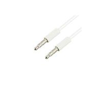 Câble Audio Auxiliaire Double Jack Mâle / Mâle 3.5mm Longueur 1m - Blanc