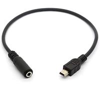 Câble audio auxiliaire mini USB mâle vers 3,5 mm femelle jack pour adaptateur de casque, micro (mini USB mâle vers prise auxiliaire 3,5 mm)