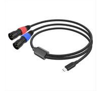 Câble audio auxiliaire USB-C vers double XLR mâle, câble audio USB-C vers double XLR, câble stéréo de sortie USB-C vers XLR mâle, 100 cm