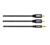 Câble audio, 2 f . RCA mâles - jack mâle stéréo 3,5 mm, 3,0 m